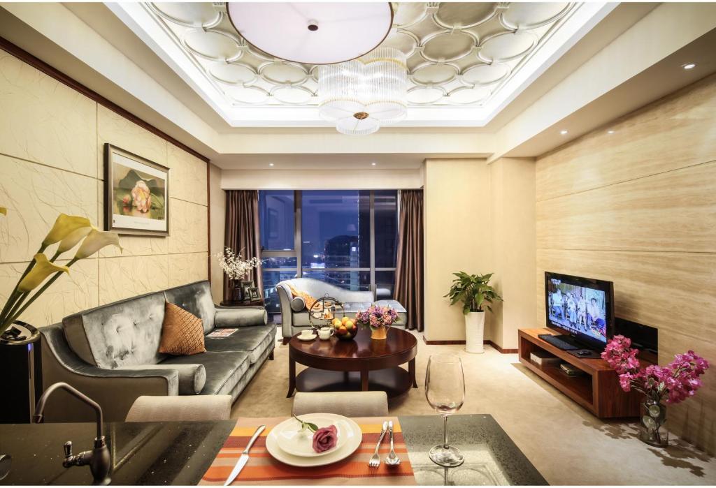 Yousu Hotel & Apartment Tianyi Square Yinyi Global Center Apartment Ningbo נינגבו חדר תמונה